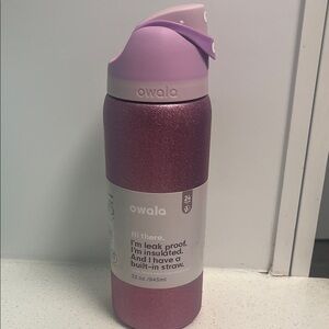 Owala Purple Glitter Water Bottle